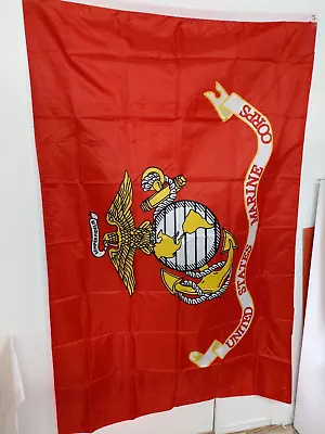 US Military Marine Corps USMC Nylon Double Sided Flag 4x6 Ft Brass Grommets • $17.99