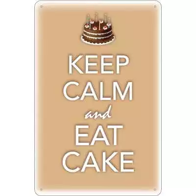 Sheet Metal Sign 18x12 Cm Keep Calm And Eat Cake Keep Calm • £12.06