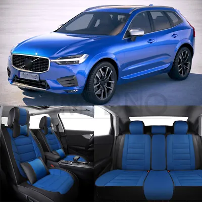 For Volvo XC60 XC40 XC90 5-Seats Car Seat Covers PU Leather Front + Rear Cushion • $159.39
