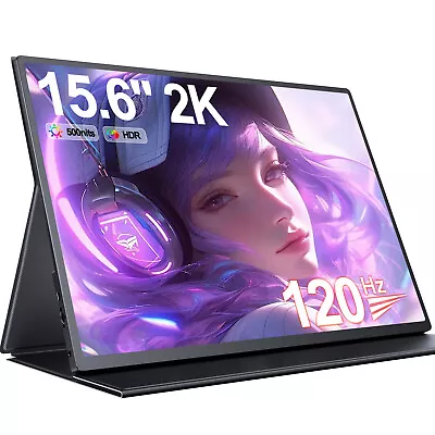 Used 15.6  2K 120Hz Portable Monitor Gaming Display 15.6  16:9 2K QHD For Game • $69.99