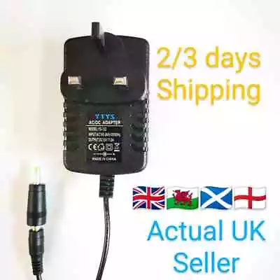 12V 3A AC-DC Wallmounted Adaptor Power Supply Charger With 3.5mm X 1.35mm • £15.89