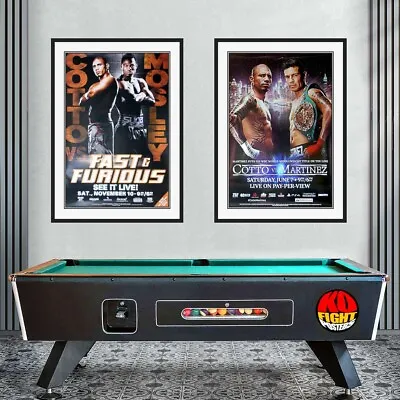 MIGUEL COTTO Vs. MOSLEY & MARTINEZ : 2 X Original HBO CCTV Boxing Posters 10D • $126.30