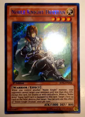 JOTL-EN084 Noble Knight Drystan Secret Rare 1st Edition Mint YuGiOh Card • £4.75