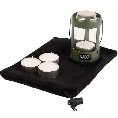 UCO Mini Candle Lantern Kit 2.0 Green W/4 Tea Light Candles & Carry Case A-C-KIT • $24.99