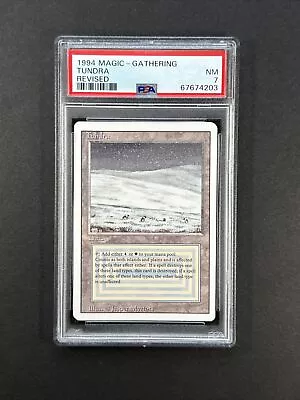1994 Magic The Gathering Tundra Dual Land Revised PSA 7 • $152.50