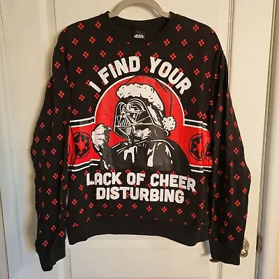 $9.99 • Buy Star Wars Darth Vader I Find Your Lack Of Cheer Disturbing Christmas Sweater Xl