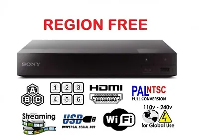 Sony Bpx370 / 3700  Region Free Blu Ray Player Multi Zone Region Codefree Wi-fi • $155