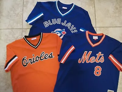 LOT! Authentic MLB Mitchell & And Ness Blue Jays Orioles Mets Mesh Jerseys XL 48 • $99