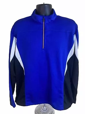 Mizuno Jacket Mens XL  Blue Warmalite Performance 1/4 Zip Pullover Golf • $19.75