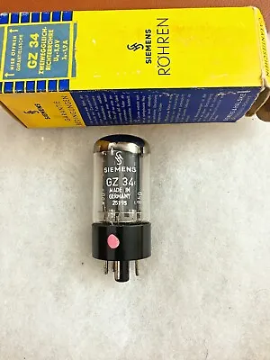 Mullard GZ34 5AR4 Siemens Label NOS NIB 5U4G 5R4 Balanced • $285