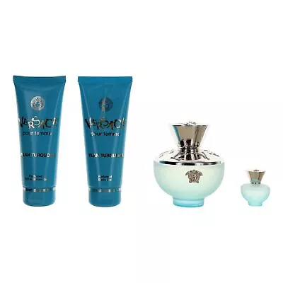 Versace Dylan Turquoise By Versace 4 Piece Gift Set For Women • $70.62