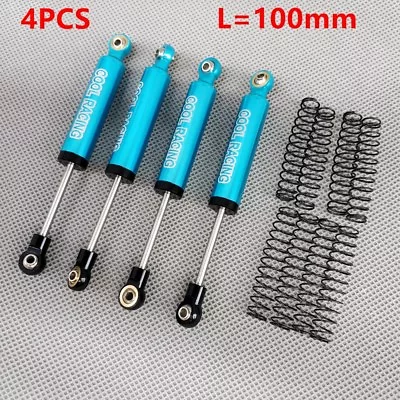 4PCS 1:10 ROCK CRAWLER RC CAR OIL SUSPENSION 100mm SHOCKS ABSORBER DAMPER (BLUE) • $18.69