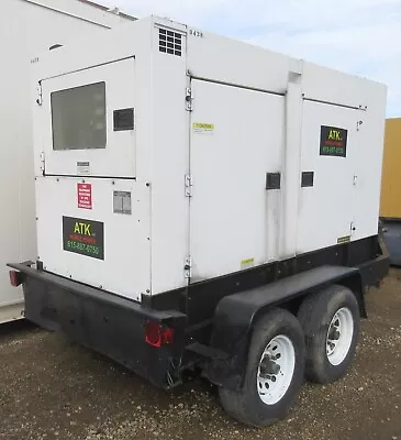 100 Kw MultiQuip / JD Trailer Mounted Diesel Generator - 6.8L Engine - Mfg. 2005 • $11900