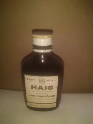 Haig Scotch Whisky Gold Label 1/10 Pint Miniature Bottle Empty • $3