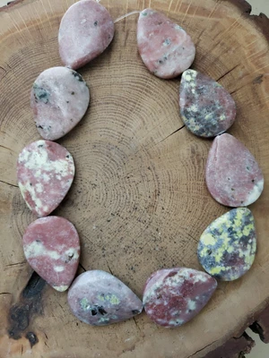 $28 • Buy Lepidolite Teardrop Beads 40 X 30mm Strand 16 Inch Strand  