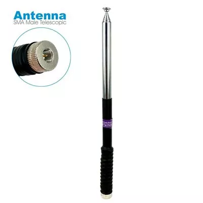 Walkie Talkie SMA Male Telescopic Antenna Gain 136-174MHz VHF For Yaesu VX-6R • $22.24