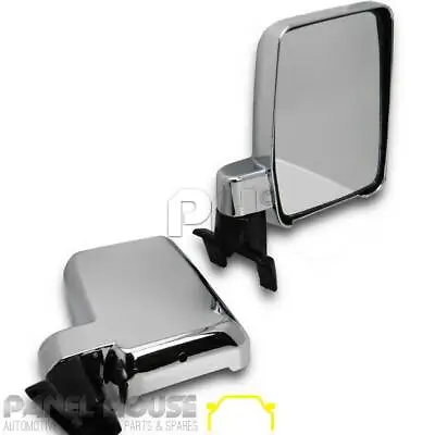 Door Mirror PAIR Chrome Fits Toyota Landcruiser 70 75 78 Series Ute  • $120