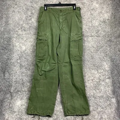 1969 Vietnam VTG US Army Poplin OG 107 Small Combat Tropical Jungle Pants 60s • $199.99