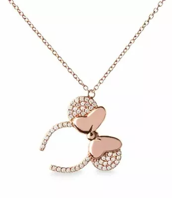 0.35Ct Round Cut Simulated Diamond Minnie Mouse Pendant 14K Rose Gold Plated • $52.80