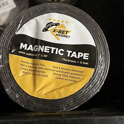 X-Bet Magnet Flexible Strong Self Adhesive Magnetic Strip Tape 1  X 10' • $15