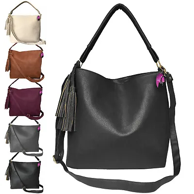 Handbag Large Shoulder Bag Long Detachable Cross Body Strap Big Across Tassel  • £13.99