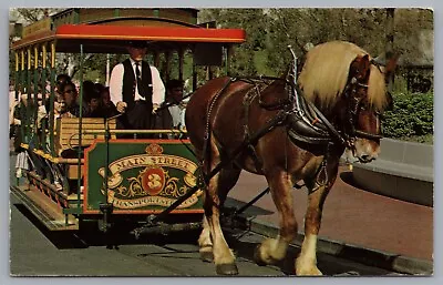 Walt Disney World Horse Drawn Streetcar Old Dobbin Postcard • $3.99