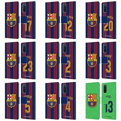 Fc Barcelona 2020/21 Players Home Kit Group 2 Leather Book Case For Samsung 1 • £19.95