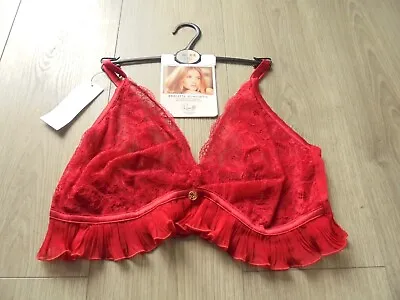 M&s Marks & Spencer Rosie For Autograph Red Non Wired Bralet Bra Size 20 D-e Cup • £5.99