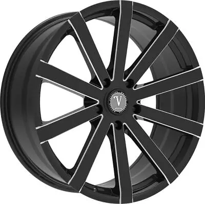 18 Inch 18x8 VELOCITY VW12 BLACK MILLED Wheels Rims 5x4.5 5x114.3 +35 • $780.01