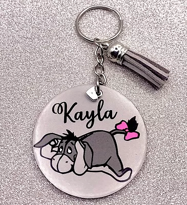 Winnie The Pooh Eeyore Disney Personalised Keyring. Handmade Novelty Gift! • £4.09