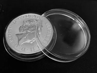 10 X Coin Holder Capsules 38.6 Mm For 2 Oz Great Britain Silver Queen's Beast • $7.69