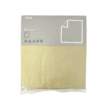 Ikea “Vila” Yellow-Beige Single King Size Cotton Flat Sheet 108”X102” New • $29.99