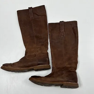 Frye Women's Paige 76340 4003 Brown Leather Pull On Riding Boots Size 7.5 B • $31.49