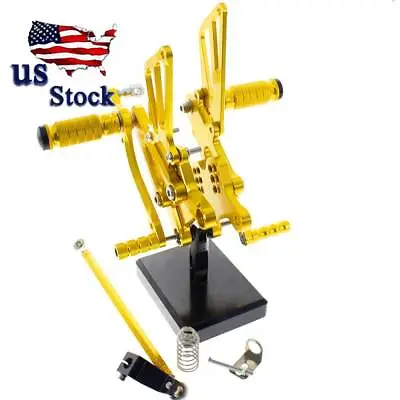 For Honda CBR600 F4I 2001 2002 2003 2004-2007 CNC Rearset Footrest Footpegs Gold • $109.73