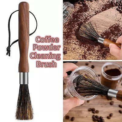 Coffee Grinder Powder Cleaning Brush Coffee Machine Brush Bar Wooden Handle Tool • $17.99
