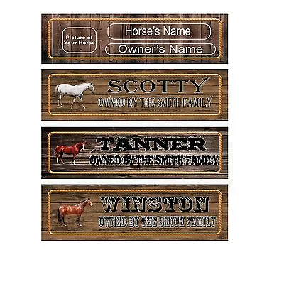 CUSTOM Horse Sign 13.5  Name Plate Stall Barn Personalized To Your Specification • $16.99