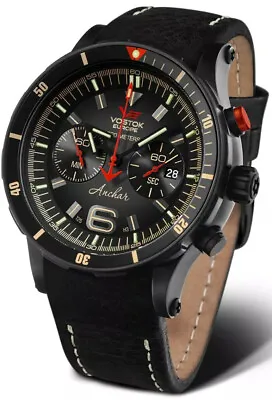 (NEW) Vostok Europe Black ANCHAR 6S21-510C582 With Extra Strap & Dry Box.  • $672.06