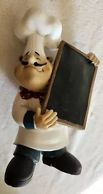 French Italian 10.5  Chef Holding Chalk Board Figure Bordeaux Bistro Like • $20