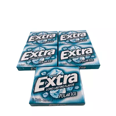 Extra Chewing Gum Polar Ice 5 Pack (15 Sticks Each) + FasoSweet Dental Floss • $9.99