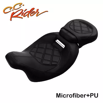 C.C. RIDER Black Driver Passenger Seat Fit For Harley Touring 2009-2023 • $139.99