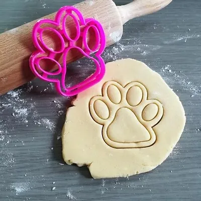 $8.50 • Buy Paw Print Cookie Cutter & Embosser Fondant Cutter Dog Treat Biscuit