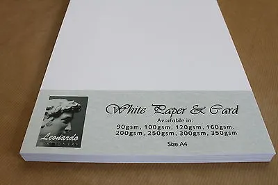 £5.99 • Buy A4 SMOOTH WHITE PREMIUM QUALITY PAPER OR CARD 160gsm 200gsm 250gsm 300gsm 350gsm