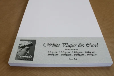 A4 SMOOTH WHITE PREMIUM QUALITY PAPER OR CARD 160gsm 200gsm 250gsm 300gsm 350gsm • £152.99