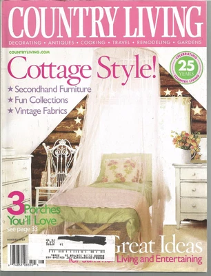£7.27 • Buy Country Living Magazine - August 2003 - Cottage Style, Secondhand Furniture