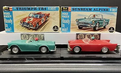 Vintage Revell 1/32 Slot Cars  Sunbeam Alpine And Triumph TR4 Rare And Beautiful • $106.16