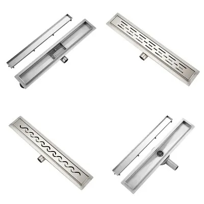 LINEAR SHOWER DRAIN STAINLESS STEEL WETROOM BATHROOM CHANNEL Inventory Clearance • £40.99