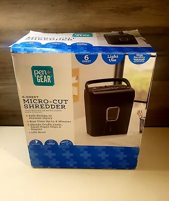 Pen + Gear C223-A 6 Sheet Micro Cut Shredder 3.4 Gallon Collection Bin Black • $20