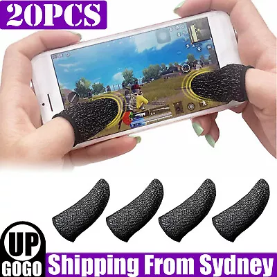 $9.98 • Buy 20pcs Gaming Finger Sleeve Mobile Controllers TouchScreen Glove Thumb Covers AUS