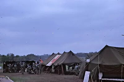 Vintage Photo Slide Military Army Tents Field Hospital 1963 • $4.50