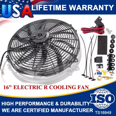 16  Heavy Duty Radiator Electric Fan 3500 Cfm Reversible Sbc Bbc 350 Universal • $62.99